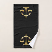 Golden Scales of Justice Law Theme Design Bad Handdoek (Handdoek)