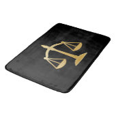 Golden Scales of Justice Law Theme Design Badmat (Gekanteld)