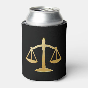 Golden Scales of Justice Law Theme Design Blikjeskoeler