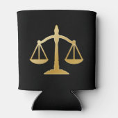 Golden Scales of Justice Law Theme Design Blikjeskoeler (Achterkant)