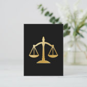 Golden Scales of Justice Law Theme Design Briefkaart (Staand voorkant)