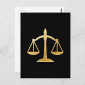 Golden Scales of Justice Law Theme Design Briefkaart (Voorkant / Achterkant)