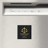 Golden Scales of Justice Law Theme Design Business Magneet (Insitu (Vaatwasser))