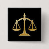 Golden Scales of Justice Law Theme Design Button (Voorkant)