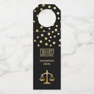 Golden Scales of Justice Law Theme Design Flessenhanger