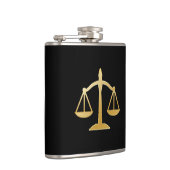 Golden Scales of Justice Law Theme Design Heupfles (Rechts)