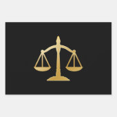 Golden Scales of Justice Law Theme Design Inpakpapier Vel (Voorkant 2)