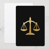 Golden Scales of Justice Law Theme Design Kaart (Voorkant / Achterkant)