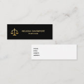 Golden Scales of Justice Law Theme Design Mini Visitekaartje (Voorkant / Achterkant)