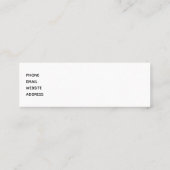 Golden Scales of Justice Law Theme Design Mini Visitekaartje (Achterkant)