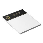 Golden Scales of Justice Law Theme Design Notitieblok (Schuin)