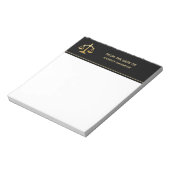 Golden Scales of Justice Law Theme Design Notitieblok (Linkerzijde)