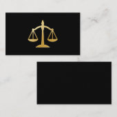 Golden Scales of Justice Law Theme Design Notitiekaartje (Voorkant / Achterkant)