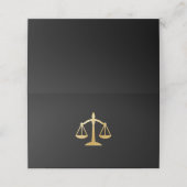 Golden Scales of Justice Law Theme Design Plaatskaartje (Buitenkant ongevouwen)