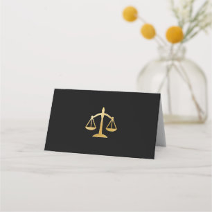 Golden Scales of Justice Law Theme Design Plaatskaartje