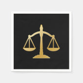 Golden Scales of Justice Law Theme Design Servet (Voorkant)