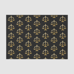 Golden Scales of Justice Law Theme Design Tissuepapier