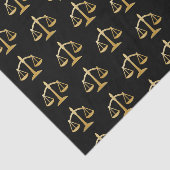 Golden Scales of Justice Law Theme Design Tissuepapier (Detail)