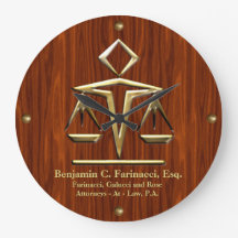 Golden Scales of Justice on Cherry (Gepersonalisee