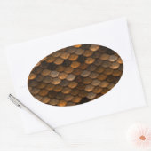 Golden Scales Ovale Sticker (Envelop)