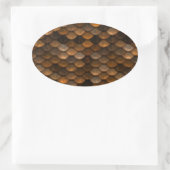 Golden Scales Ovale Sticker (Tas)