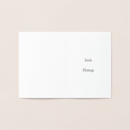 Golden Scallop Seashell Card-Sjabloon Folie Kaarten (Binnen)