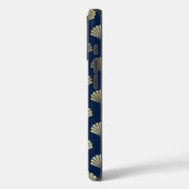 Golden Scallops op blauw Case-Mate iPhone Case (Achterkant / Links)