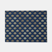 Golden Scallops op blauw Deurmat (Voorkant)