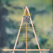 Golden Scan QR code glitter eenvoudige elegante be Acryl Bord (Neutraal)