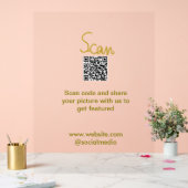 Golden Scan QR code glitter eenvoudige elegante be Acryl Bord (Huwelijk)