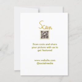 Golden Scan QR code glitter eenvoudige elegante be Briefkaart
