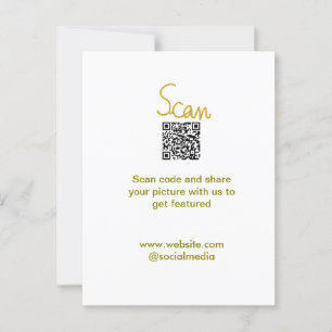 Golden Scan QR code glitter eenvoudige elegante be Briefkaart