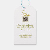 Golden Scan QR code glitter eenvoudige elegante be Cadeaulabel (Voorkant)