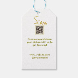 Golden Scan QR code glitter eenvoudige elegante be Cadeaulabel