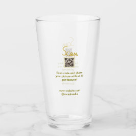 Golden Scan QR code glitter eenvoudige elegante be Glas