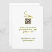 Golden Scan QR code glitter eenvoudige elegante be Kaart (Voorkant / Achterkant)
