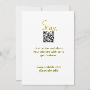 Golden Scan QR code glitter eenvoudige elegante be Kaart