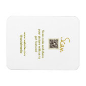 Golden Scan QR code glitter eenvoudige elegante be Magneet (Horizontaal)