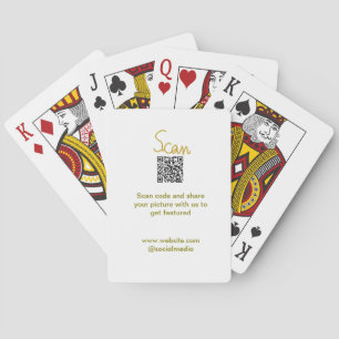 Golden Scan QR code glitter eenvoudige elegante be Pokerkaarten