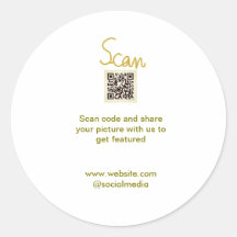 Golden Scan QR code glitter eenvoudige elegante be