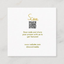 Golden Scan QR code glitter eenvoudige elegante be