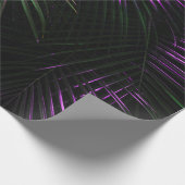 Golden schilderde date palmblad closeup on dark bl cadeaupapier (Hoek)