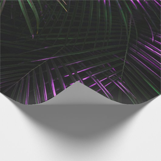 Golden schilderde date palmblad closeup on dark bl cadeaupapier (Hoek)