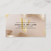 Golden Scissors en Comb | Goud lint Afsprakenkaartje (Voorkant)