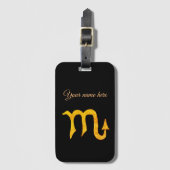 Golden Scorpio Astrology Symbol Bagagelabel (Voorkant (verticaal))