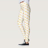 Golden Scorpio Astrology Symbol Custom Leggings (Links)