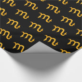 Golden Scorpio Astrology-symbool Cadeaupapier (Hoek)