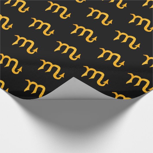 Golden Scorpio Astrology-symbool Cadeaupapier (Hoek)