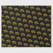 Golden Scorpio Astrology-symbool Cadeaupapier (Vlak)