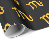 Golden Scorpio Astrology-symbool Cadeaupapier (Rol Hoek)